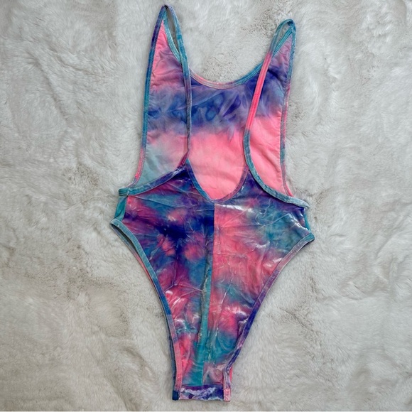 Rave Cheeky Cotton Candy Suede Bodysuit - Picture 3 of 5